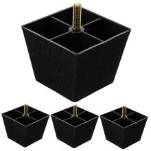 4pcs Adjustable Square Sofa Legs Heavy Duty Furniture Replacement Legs for Couch Chair Cabinets and Dressers