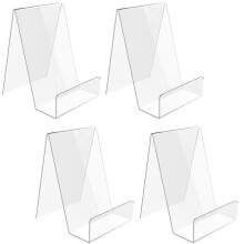 4pcs Sign Holder Stand Clear Acrylic for Phone Leaflet Book Menu Poster Brochure Magazine Table Sign Display