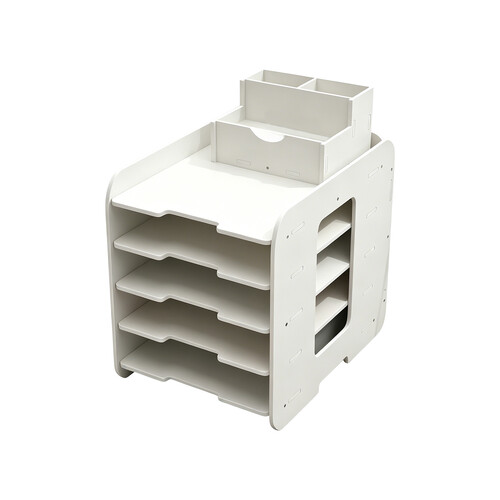 Ruimtebesparende PVC bureau-maporganizer met-vijfde verdieping