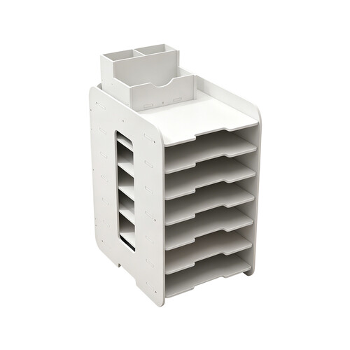 Ruimtebesparende PVC bureau-maporganisator-zevende verdieping