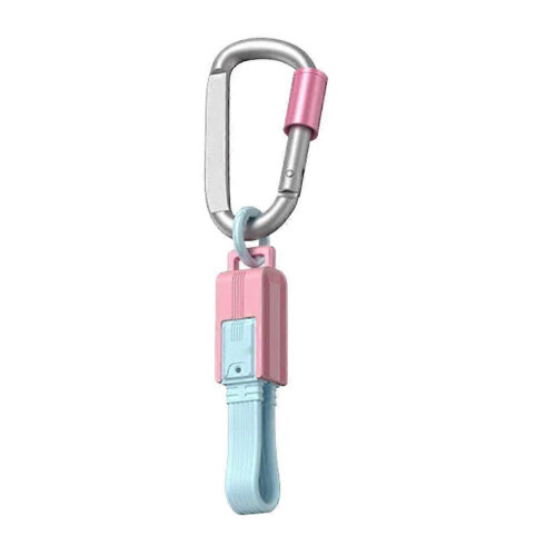 (Blue) Usb4 Cable Pd 240W Fast Charging C To C Cable Portable Lanyard Design