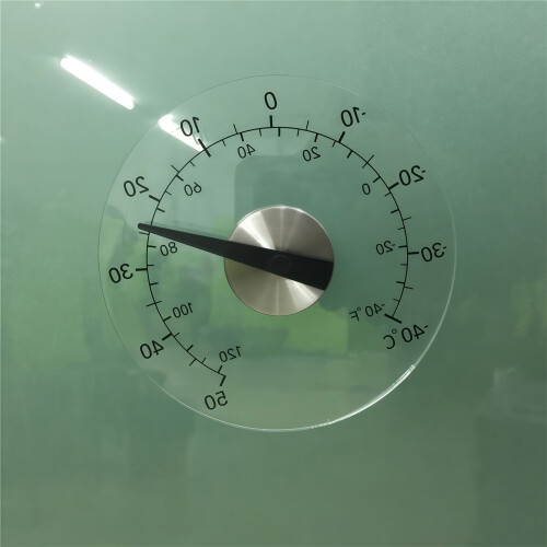 Temperatuurmeter van helder glas, vast te plakken ontwerp,-2 2