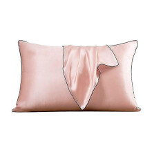 Pure Soft Mulberry Silk Pillowcase Covers Anti-Aging Silk Beauty 1pc Pink