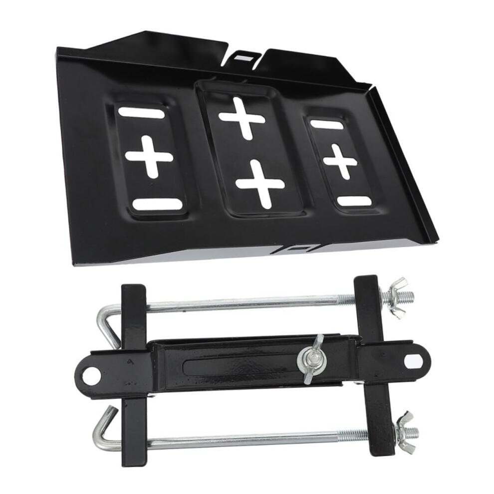 Adjustable Steel Car Battery Tray Kit With Mounting Bracket, Secure And Easy Install For Cars And Boats 9073542183402