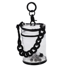 Clear Figure Display Case PVC Transparent Doll Storage Bag with Chain Dustproof Protective Design