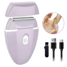 (Dark violet) 2025 New Electric Hair Trimmer for Women, Bikini & Body Hair Remover, 500mAh Rechargeable Cordless Shaver, Personal Grooming Kit