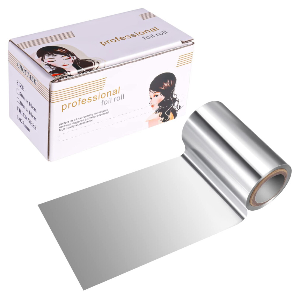 Silver Hair Foil Roll Aluminum 15M X 10Cm Easy Tear Design For Salon Highlighting And Coloring