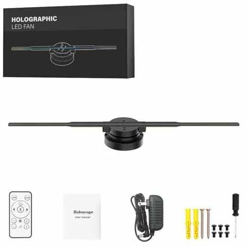 3D Hologram Fan Display Projector with Smart WiFi Control,  Resolution Visuals, 5.9 Inch