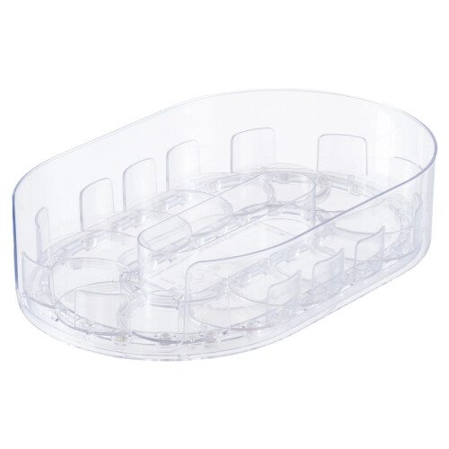 Clear Rotating Refrigerator Organizers With Removable-Clear
