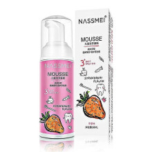 (Strawberry Flavor) Kid's Foam Toothpaste No Fluorine Fruit Flavor Teeth Cleansing Mousse Deeply Cleaning Easy To Clean