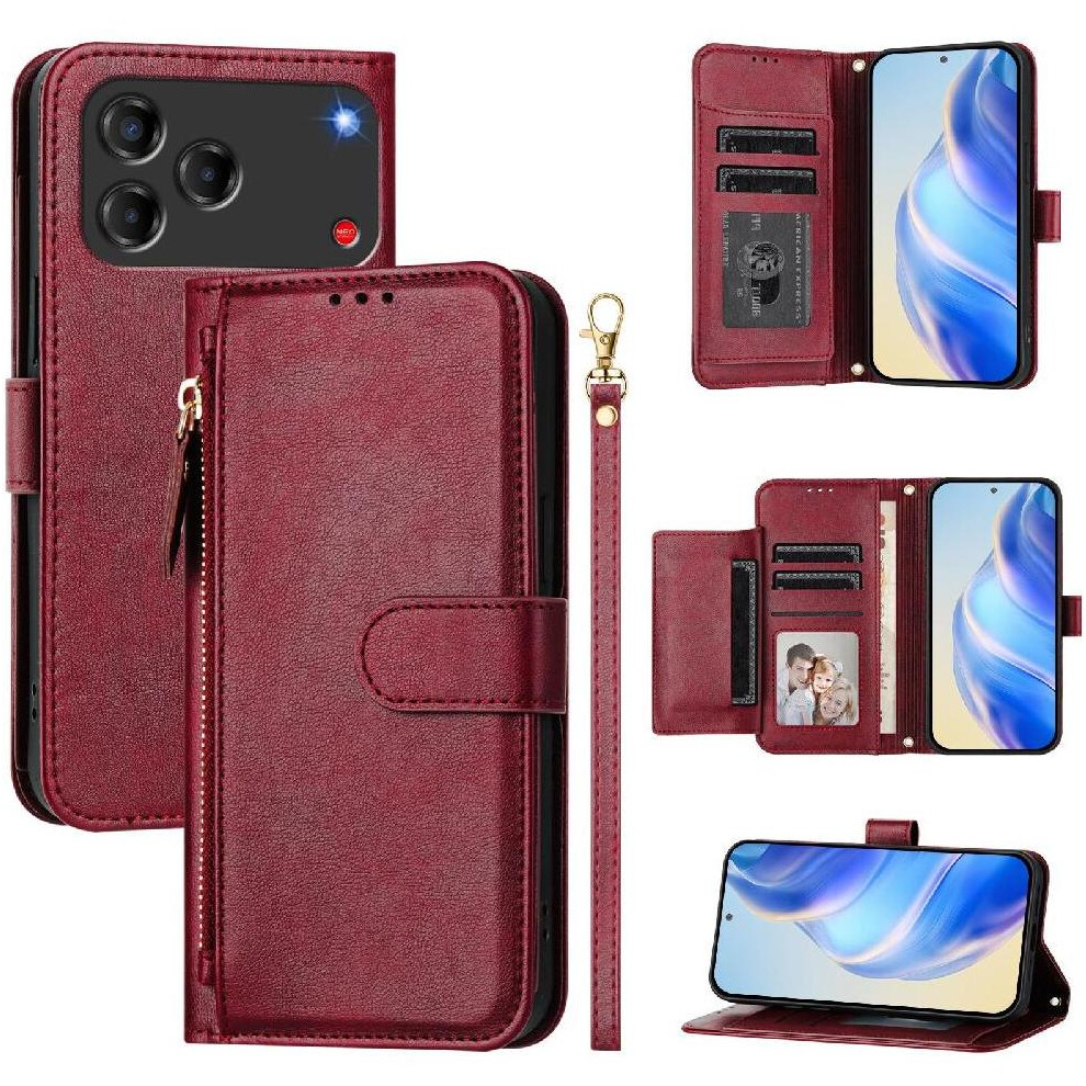 Flip Case For Zte Blade V80 Design Zipper Card Holder Pu Leather Magnetic 764563345571