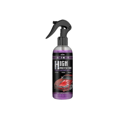 (2PCS spray) 3 in 1 High Protection Quick Car Coat Ceramic Coating Spray Hydrophobic 100ML
