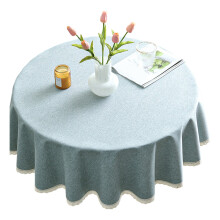 Stainproof Round Tablecloth Waterproof Oil-120cm Gray blue