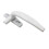 Aluminum Alloy Window Handle with Lock Core White Left Hand Replacement Secure and Corrosion‑Resistant 1