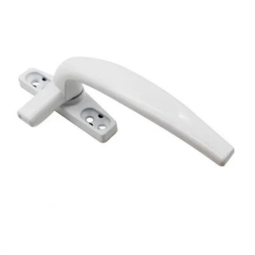 Aluminum Alloy Window Handle with Lock Core White Left Hand Replacement Secure and Corrosion‑Resistant