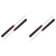 4 Pcs Awl Tool with Wooden Handle, Leather Awl Punch Tool, Slender Scratch Awl, Awl Repair Tool for Leather Crafts