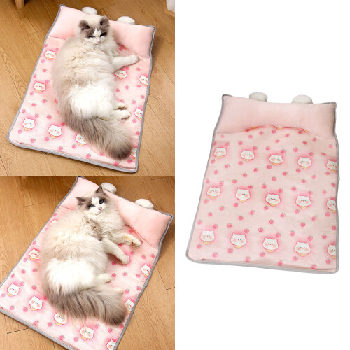 Ice Silk Pet Bed Cooling Pad Small Pet Comfortable Cold-Pink 2