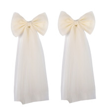 2Pcs Bowknot Curtain Rope Tiebacks Curtain Decorative- Beige