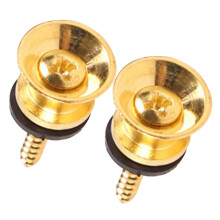 2pcs Metal Guitar Strap Lock Set with Screws, Secure Strap Button for Electric Guitar and Bass