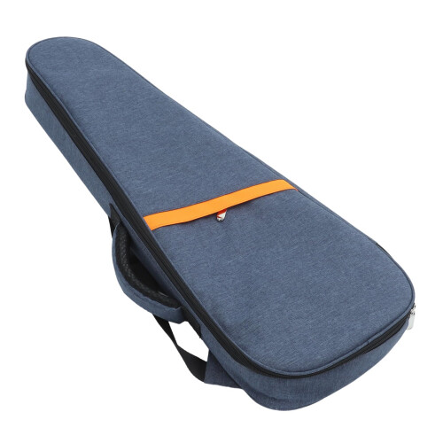 Blue Padded Ukulele Gig Bag with Backpack Straps, Waterproof Case with Extra Accessory Compartments