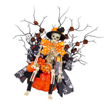 Halloween Decorations Scary Pumpkin-Skeleton pumpkin orn