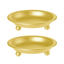 2 Piece Farmhouses Iron Candle Plate Perfect For-Gold