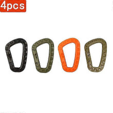 (mix-4pcs) 4/8/12pcs D Shape Mosqueton Fast Tactical Backpack Buckle Plastic Carabiner Hook EDC Gear For Outdoor Camping
