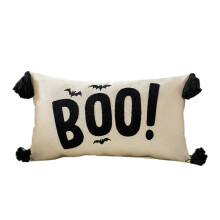 Taie d'oreiller brodée en Polyester pour Halloween, accessoire-C