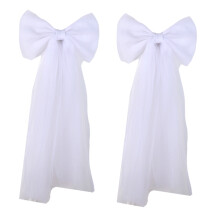 2 Pièces Doux Bowknot Rideau Corde Embrasses Rideau-Blanc