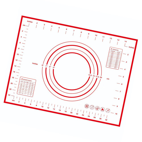 Thick Silicone Rolling Mats For Baking Nonslip Grip And-Red S