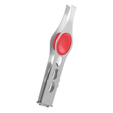 LED Eyebrow Tweezer Oblique Tip Stainless Steel Eyebrow Trimming Clip