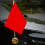 Telescoping Car Flag Poles Suction Mount-Silver with 1.2m fla 6