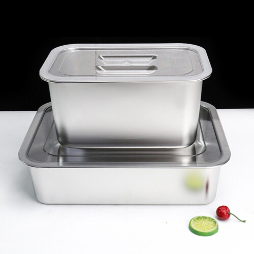 Functionele roestvrijstalen ovenpan met doorzichtig-Model B 2