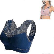 (2XL, Blue) Anti-saggy Breasts Bra, Nula Bras Anti Sagging,plus Size Lace Breathable Sleep Sports Bra Wirefree Anti Sagging Bra - RiRi
