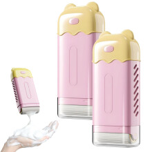 Bear Shaped Rolling Soap Holder with FoamBoosting Roller and Quick Drain Design for Bathroom 2pcs