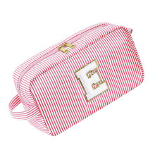 Multipurpose Cosmetic Storage Bag with Handle-Red stripes Y
