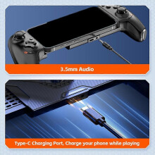 (Titanium For iPhone 16 pro max) Mobile Phone Telescopic Game Controller Hall Bluetooth TypeC Dual Mode