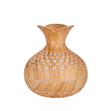 (Light Wood Grain) Electric Essential Oil Air Diffuser Humidifier Aroma LED Night Light Up Relaxed