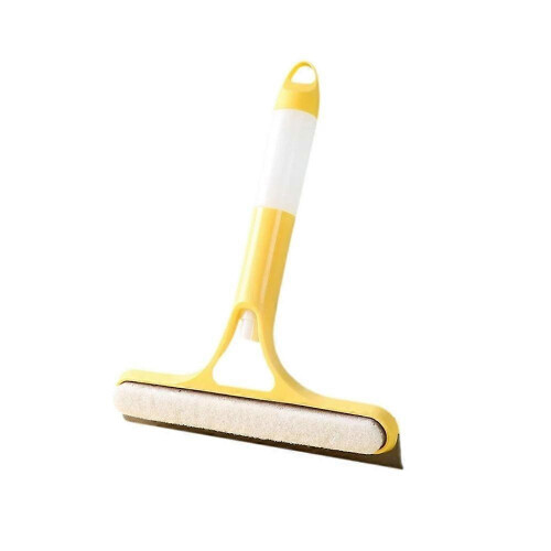 (Yellow) 3 in 1 Window Cleaning Scraper,2025 New Squeegee for Shower Glass Spray Function