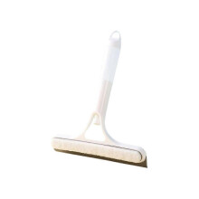 (White) 3 in 1 Window Cleaning Scraper,2025 New Squeegee for Shower Glass Spray Function