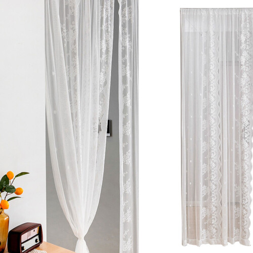 Rideaux de fenêtre en dentelle extensible, ensemble de 2-C 1