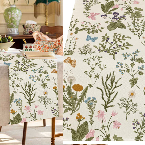 Tischdecke mit Blumenmuster, maschinenwaschbar,-A 1