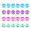 24pcs Silicone Baking Molds Round Doughnuts Cake-Macaron color 1