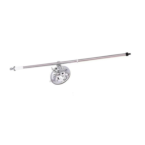 Telescoping Car Flag Poles Suction Mount-Silver with 1.2m fla