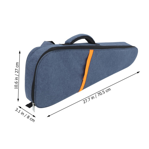 Blue Padded Ukulele Gig Bag with Backpack Straps, Waterproof Case with Extra Accessory Compartments 1