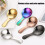 9Pcs Miniature Scoops Nonrust Steel Flat Handle-Rose Gold 7
