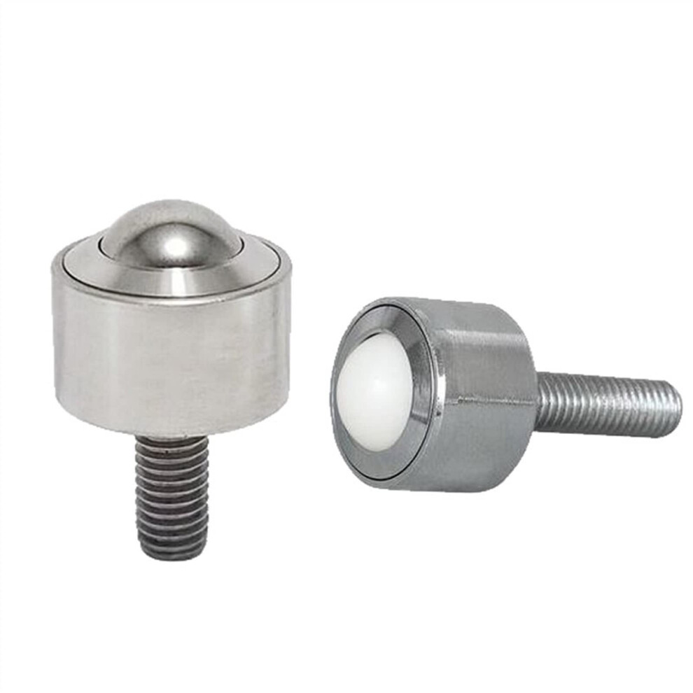 M8 Threaded Ball Caster Wheel 12Mm Nylon 360 Degree Transfer Unit 2Pcs For Smooth Low Noise Movement 9330225585121