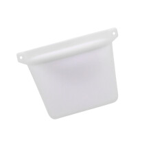 Odor Proof Foldable Silicone Pet Food Bag-White large
