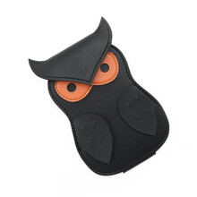 PU Leather Guitar Pick Holder Case, Owl Shaped Organizer Bag for Easy and Organized Pick Storage