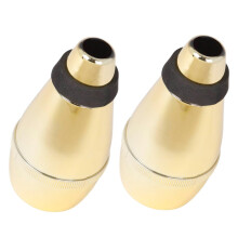 2pcs ABS Trumpet Practice Mute Set, Quiet Full Closed Straight Mute for Beginners